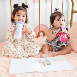 The First Years Mickey & Minnie|Straw, Sippy & Training Cups*- Disney Minnie Straw Trainer Cup, 7Oz - Pink