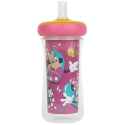 The First Years Mickey & Minnie|Straw, Sippy & Training Cups*- Disney Minnie Mouse Insulated Straw Cup, 9 Oz