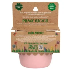 The First Years Food Jars & Snack Cups|Dishes, Utensils & Food Containers*- GreenGrown Reusable Toddler Snack Bowls with Lids - Pink - 4pk/8oz