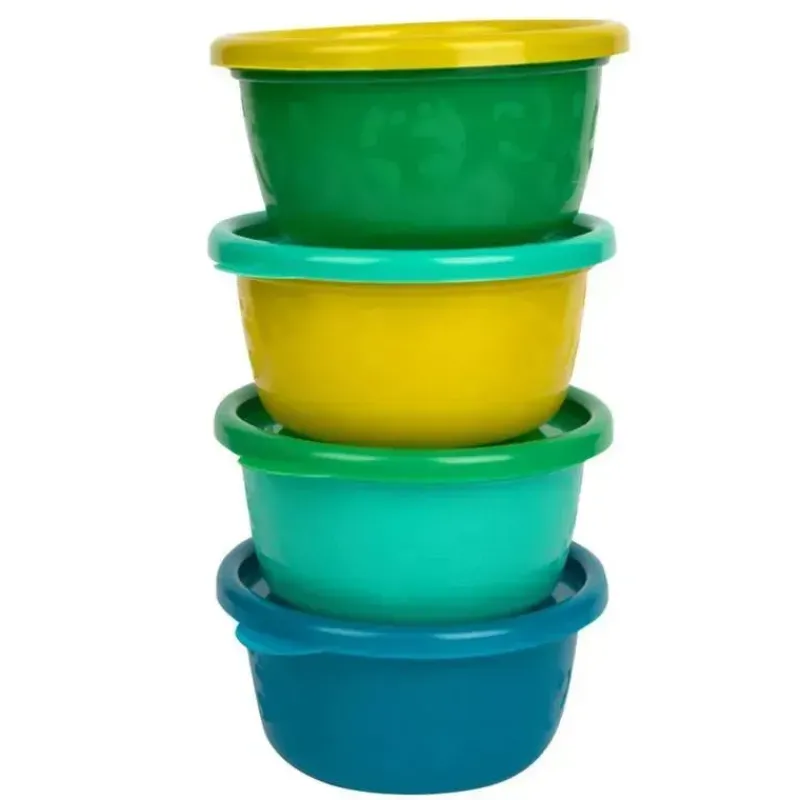 The First Years Food Jars & Snack Cups|Dishes, Utensils & Food Containers*- GreenGrown® Reusable Bowls with Lids – Toddler Snack Bowl, 4Pk