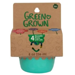 The First Years Food Jars & Snack Cups|Dishes, Utensils & Food Containers*- GreenGrown® Reusable Bowls with Lids – Toddler Snack Bowl, 4Pk