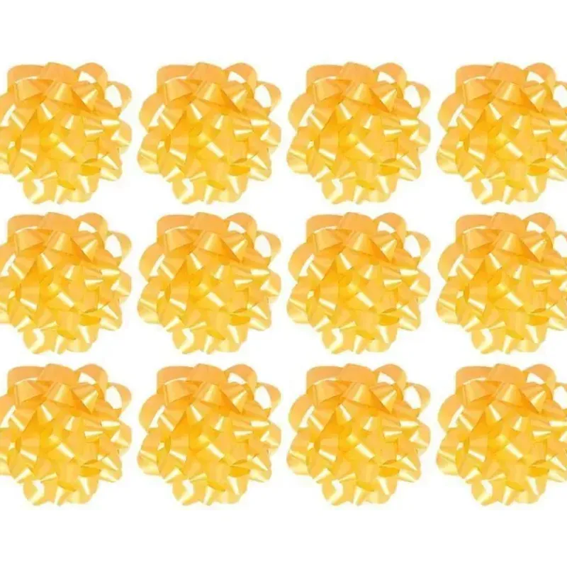 The Gift Wrap Company Gift Wrap*Yellow Large 4.5 Confetti Bow 12/Pk | Gift Bows for Presents