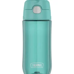 Thermos Water Bottle|Dishes, Utensils & Food Containers*- 16 Oz Plastic Funtainer® Hydration Bottle With Spout Lid, Aqua