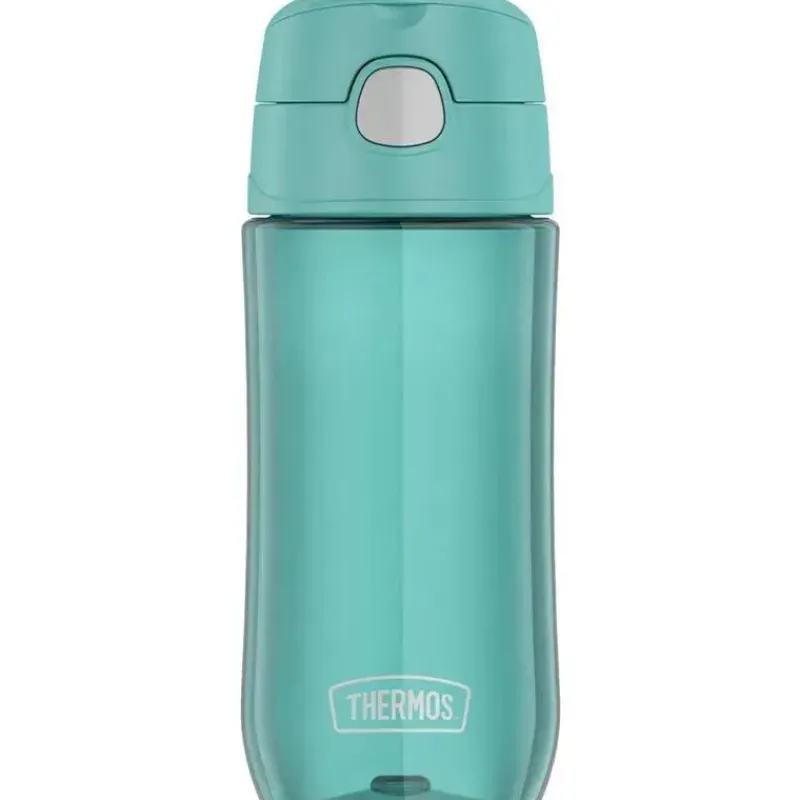 Thermos Water Bottle|Dishes, Utensils & Food Containers*- 16 Oz Plastic Funtainer® Hydration Bottle With Spout Lid, Aqua