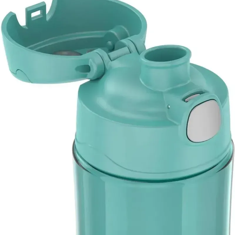 Thermos Water Bottle|Dishes, Utensils & Food Containers*- 16 Oz Plastic Funtainer® Hydration Bottle With Spout Lid, Aqua