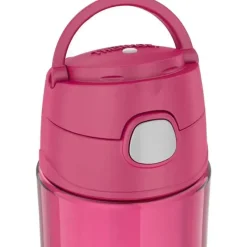 Thermos Water Bottle|Dishes, Utensils & Food Containers*- 16 Oz Plastic Funtainer® Hydration Bottle With Spout Lid, Raspberry