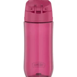 Thermos Water Bottle|Dishes, Utensils & Food Containers*- 16 Oz Plastic Funtainer® Hydration Bottle With Spout Lid, Raspberry