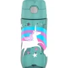 Thermos Water Bottle|Dishes, Utensils & Food Containers*- 16 Oz Plastic Funtainer® Hydration Bottle With Spout Lid, Unicorns