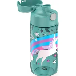 Thermos Water Bottle|Dishes, Utensils & Food Containers*- 16 Oz Plastic Funtainer® Hydration Bottle With Spout Lid, Unicorns