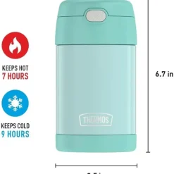 Thermos Insulated Cups|Dishes, Utensils & Food Containers*- 16 Oz. Stainless Steel Funtainer® Food Jar W/ Folding Spoon, Mint
