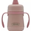 Thermos Insulated Cups|Dishes, Utensils & Food Containers*- 7 Oz. Stainless Steel Sippy Cup W/ Handles Simple Pastels, Rose
