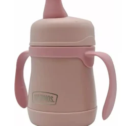 Thermos Insulated Cups|Dishes, Utensils & Food Containers*- 7 Oz. Stainless Steel Sippy Cup W/ Handles Simple Pastels, Rose
