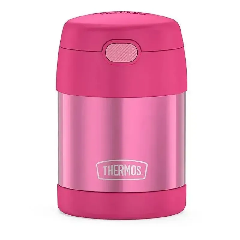 Thermos Food Jars & Snack Cups|Dishes, Utensils & Food Containers*- 10 Oz. Stainless Steel Nonlicensed Funtainer Food, Pink With Spoon