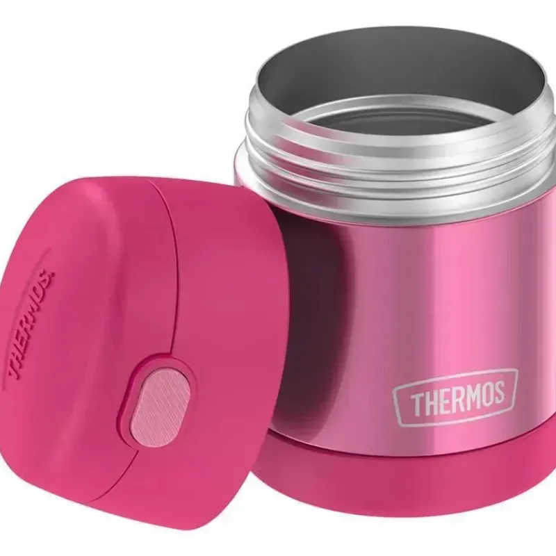 Thermos Food Jars & Snack Cups|Dishes, Utensils & Food Containers*- 10 Oz. Stainless Steel Nonlicensed Funtainer Food, Pink With Spoon