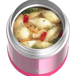 Thermos Food Jars & Snack Cups|Dishes, Utensils & Food Containers*- 10 Oz. Stainless Steel Nonlicensed Funtainer Food, Pink With Spoon