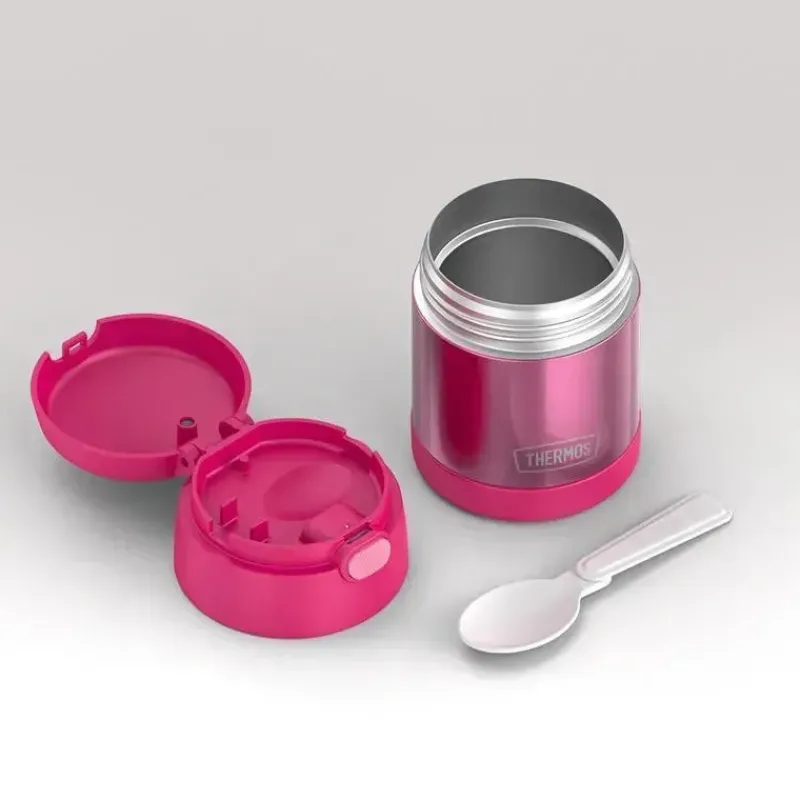 Thermos Food Jars & Snack Cups|Dishes, Utensils & Food Containers*- 10 Oz. Stainless Steel Nonlicensed Funtainer Food, Pink With Spoon