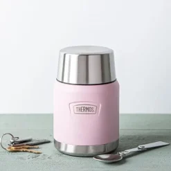 Thermos Food Jars & Snack Cups|Dishes, Utensils & Food Containers*- 16 Oz Stainless Steel Food Jar W/ Spoon, Sunset Pink