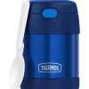 Thermos Food Jars & Snack Cups|Dishes, Utensils & Food Containers*- 10 Oz. Stainless Steel Nonlicensed Funtainer Food, Blue With Spoon