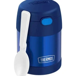 Thermos Food Jars & Snack Cups|Dishes, Utensils & Food Containers*- 10 Oz. Stainless Steel Nonlicensed Funtainer Food, Blue With Spoon