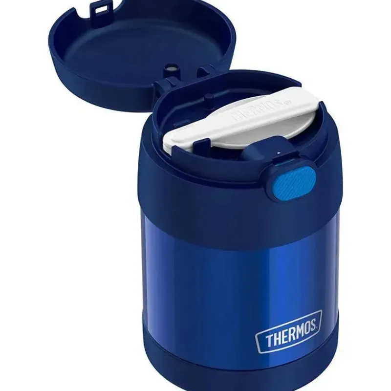 Thermos Food Jars & Snack Cups|Dishes, Utensils & Food Containers*- 10 Oz. Stainless Steel Nonlicensed Funtainer Food, Blue With Spoon