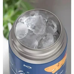 Thermos Water Bottle|Dishes, Utensils & Food Containers*- 12 Oz. Stainless Steel Non-Licensed Funtainer® Bottle, Sharks