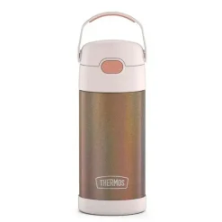 Thermos Water Bottle|Dishes, Utensils & Food Containers*- 12 Oz. Stainless Steel Non-Licensed Funtainer® Bottle, Rose Gold