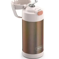 Thermos Water Bottle|Dishes, Utensils & Food Containers*- 12 Oz. Stainless Steel Non-Licensed Funtainer® Bottle, Rose Gold