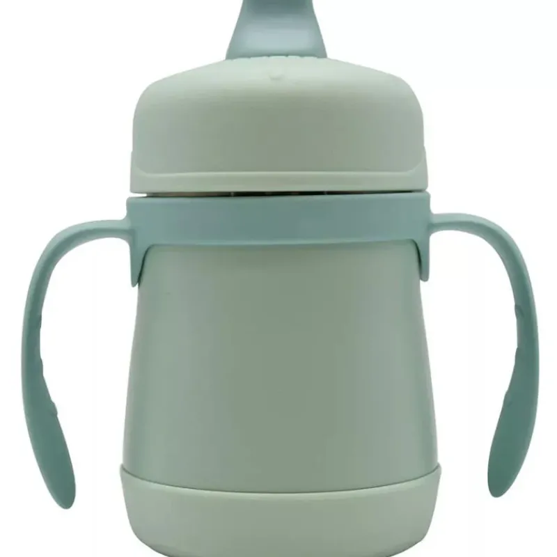 Thermos Insulated Cups|Dishes, Utensils & Food Containers*- 7 Oz. Stainless Steel Sippy Cup W/ Handles Simple Pastels, Mint