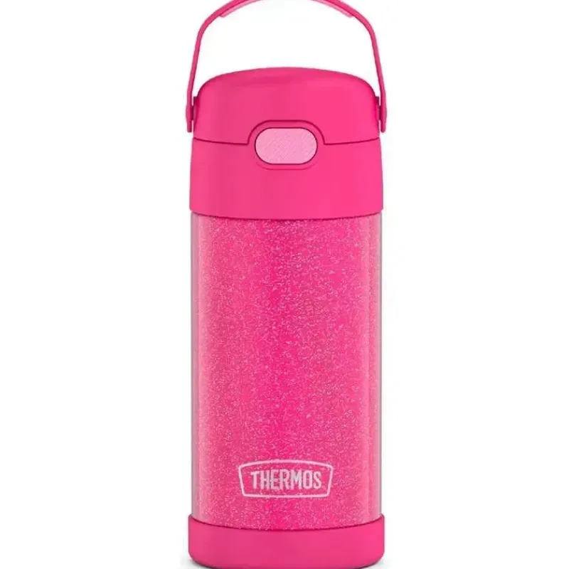 Thermos Water Bottle|Dishes, Utensils & Food Containers*- 12 Oz. Stainless Steel Non-Licensed Funtainer® Bottle, Pink