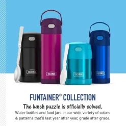 Thermos Water Bottle|Dishes, Utensils & Food Containers*- 12 Oz. Stainless Steel Non-Licensed Funtainer® Bottle, Pink
