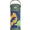 Thermos Water Bottle|Dishes, Utensils & Food Containers*- 12 Oz. Stainless Steel Non-Licensed Funtainer® Bottle, Dinosaurs