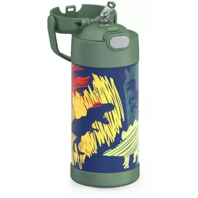 Thermos Water Bottle|Dishes, Utensils & Food Containers*- 12 Oz. Stainless Steel Non-Licensed Funtainer® Bottle, Dinosaurs