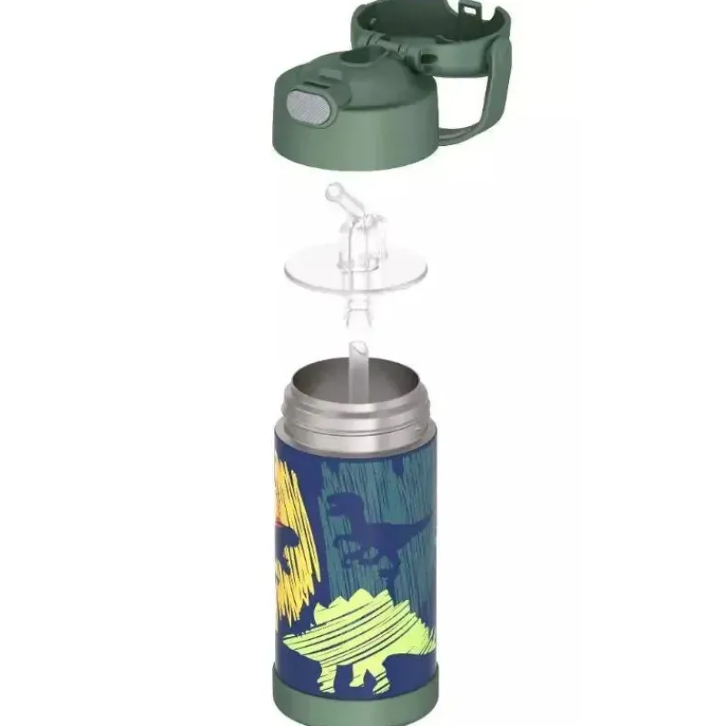 Thermos Water Bottle|Dishes, Utensils & Food Containers*- 12 Oz. Stainless Steel Non-Licensed Funtainer® Bottle, Dinosaurs