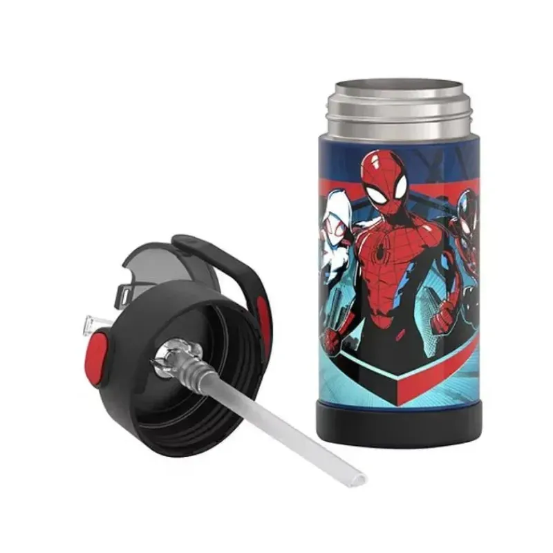 Thermos Super Heroes|Insulated Cups*- Funtrainer 12Oz Licensed Stainless Steel Bottle, Spider-Man
