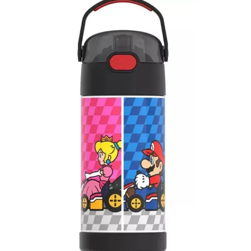 Thermos Straw, Sippy & Training Cups|Dishes, Utensils & Food Containers*- Insulated Stainless Steel Water Bottle Mario Kart
