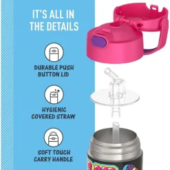 Thermos Water Bottle|Dishes, Utensils & Food Containers*- 12Oz. Funtainer® Water Bottle W/ Straw, That Girl Lay Lay
