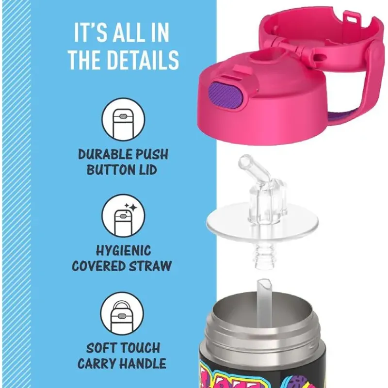 Thermos Water Bottle|Dishes, Utensils & Food Containers*- 12Oz. Funtainer® Water Bottle W/ Straw, That Girl Lay Lay