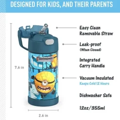 Thermos Water Bottle|Dishes, Utensils & Food Containers*- 12Oz. Funtainer® Water Bottle W/ Straw, Despicable Me 4 Movie