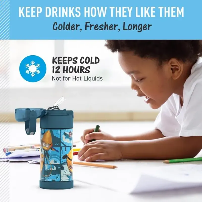 Thermos Water Bottle|Dishes, Utensils & Food Containers*- 12Oz. Funtainer® Water Bottle W/ Straw, Despicable Me 4 Movie