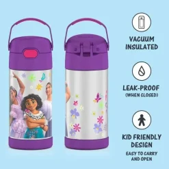 Thermos Insulated Cups|Dishes, Utensils & Food Containers*- 12Oz Stainless Steel Insulated Straw Bottle, Encanto