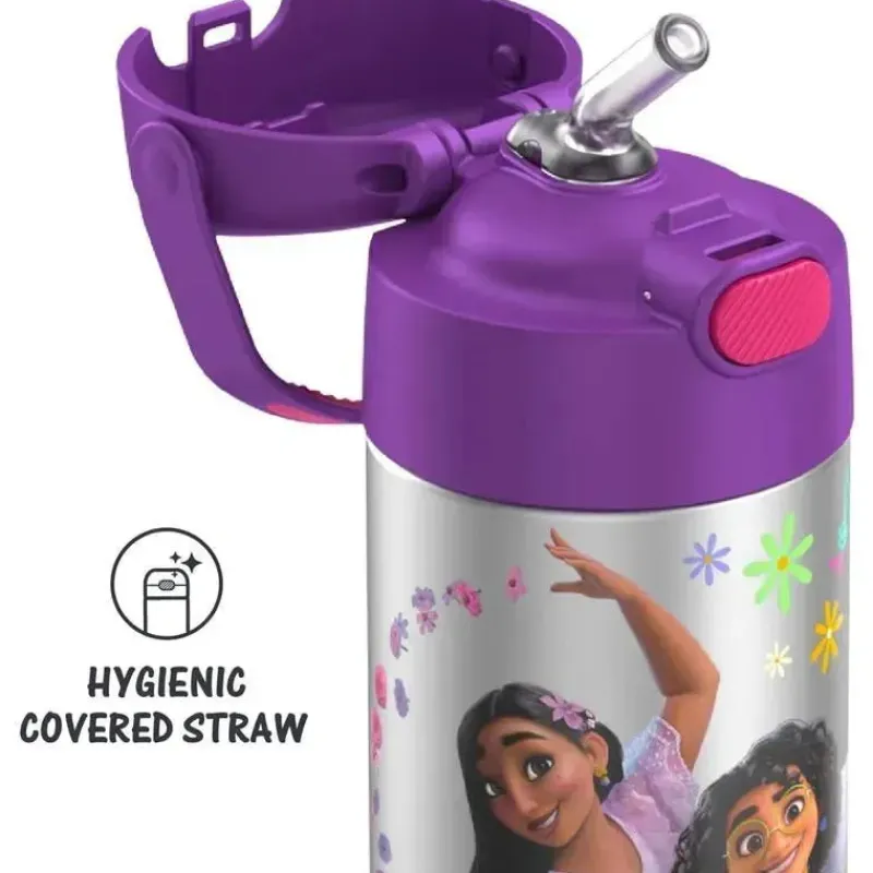 Thermos Insulated Cups|Dishes, Utensils & Food Containers*- 12Oz Stainless Steel Insulated Straw Bottle, Encanto