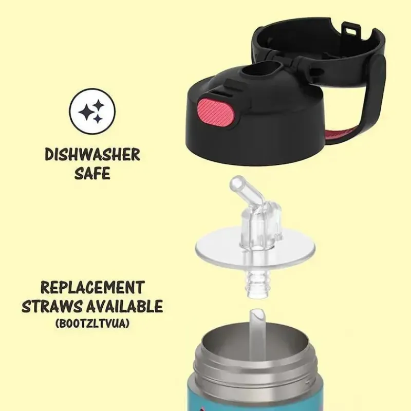 Thermos Mickey & Minnie|Insulated Cups*- 12Oz Stainless Steel Insulated Straw Bottle, Minnie Mouse