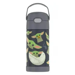 Thermos Star Wars|Insulated Cups*- Stainless Steel Insulated 12 Oz Straw Bottle, Mandalorian