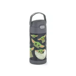 Thermos Star Wars|Insulated Cups*- Stainless Steel Insulated 12 Oz Straw Bottle, Mandalorian