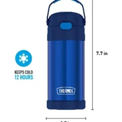 Thermos Insulated Cups|Dishes, Utensils & Food Containers*- Vac Insulated 12Oz Straw Bottle - Navy