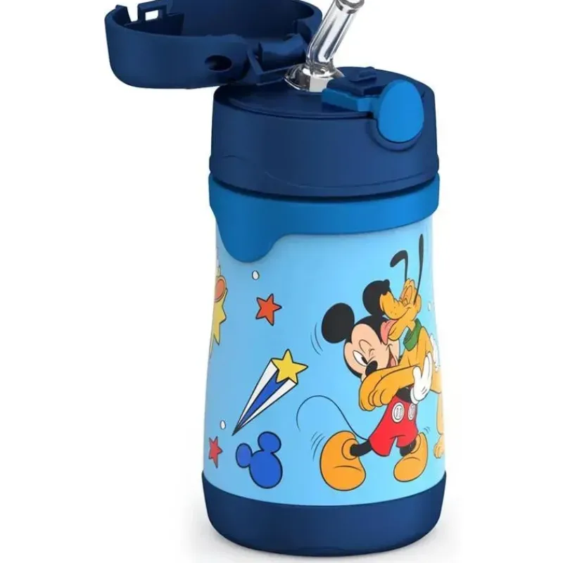 Thermos Straw, Sippy & Training Cups|Dishes, Utensils & Food Containers*- Vacuum Insulated Stainless Steel 10oz Straw Bottle, Mickey Mouse