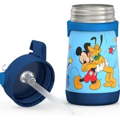 Thermos Straw, Sippy & Training Cups|Dishes, Utensils & Food Containers*- Vacuum Insulated Stainless Steel 10oz Straw Bottle, Mickey Mouse