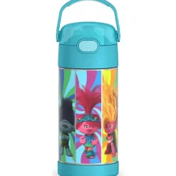 Thermos Straw, Sippy & Training Cups|Dishes, Utensils & Food Containers*- Vacuum Insulated Stainless Steel 12oz Straw Bottle, Trolls3