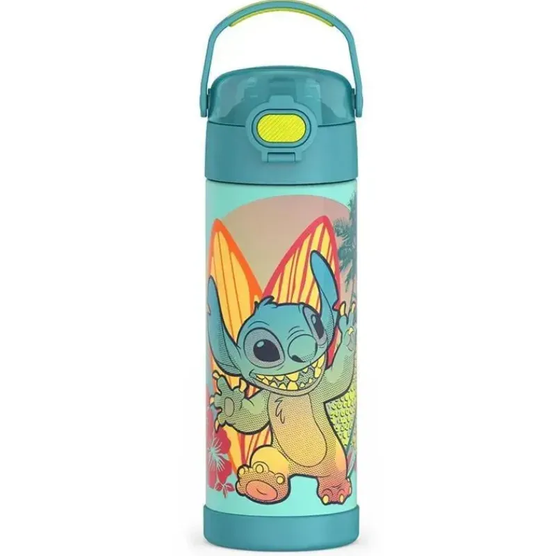 Thermos Straw, Sippy & Training Cups|Dishes, Utensils & Food Containers*- Vacuum Insulated Stainless Steel 16oz Straw Bottle, Stitch