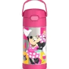 Thermos Straw, Sippy & Training Cups|Dishes, Utensils & Food Containers*- Vacuum Insulated Stainless Steel 12oz Straw Bottle, Minnie Mouse